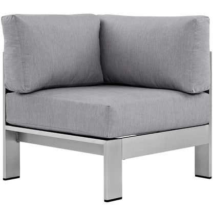 Shore Outdoor Patio Aluminum Corner Sofa by Furniture For America