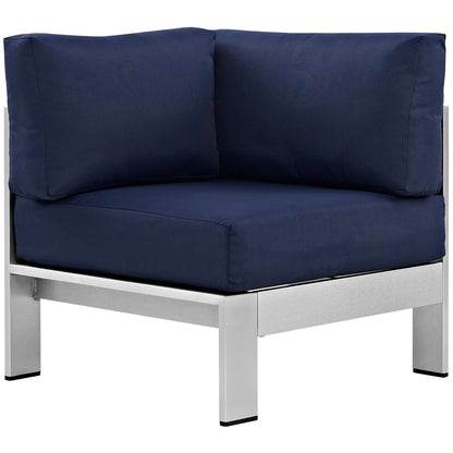 Shore Outdoor Patio Aluminum Corner Sofa by Furniture For America