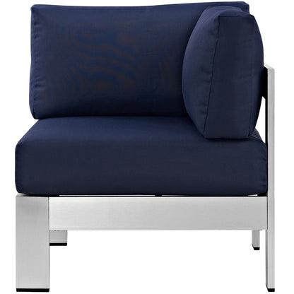Shore Outdoor Patio Aluminum Corner Sofa by Furniture For America
