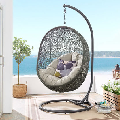 Hide Outdoor Patio Swing Chair With Stand by Furniture For America