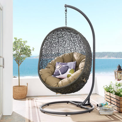 Hide Outdoor Patio Swing Chair With Stand by Furniture For America