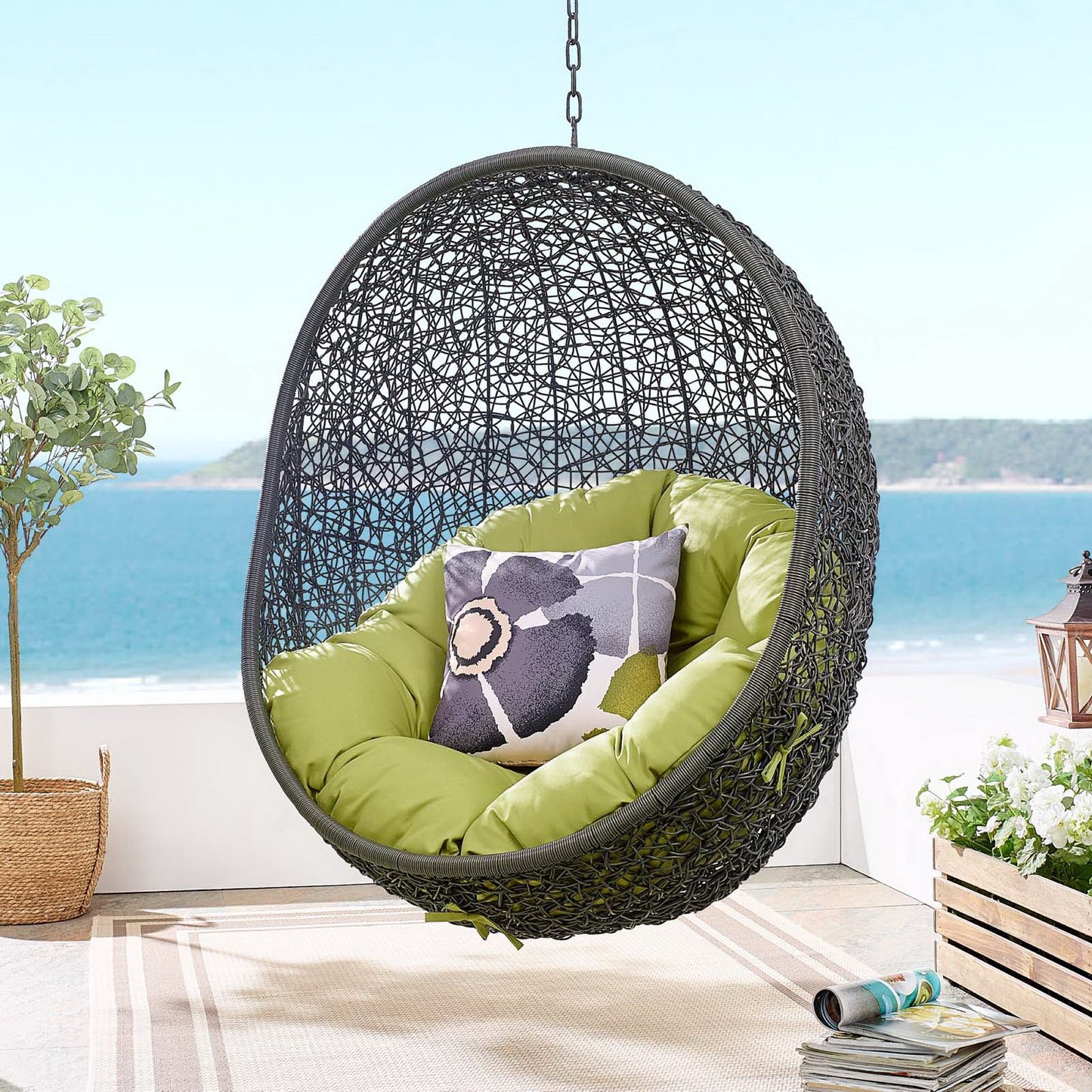 Hide Outdoor Patio Swing Chair With Stand by Furniture For America