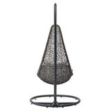 Mistral Wicker Rattan Outdoor Patio Swing Chair in Gray White
