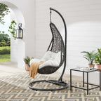 Abate Wicker Rattan Outdoor Patio Swing Chair by Furniture For America