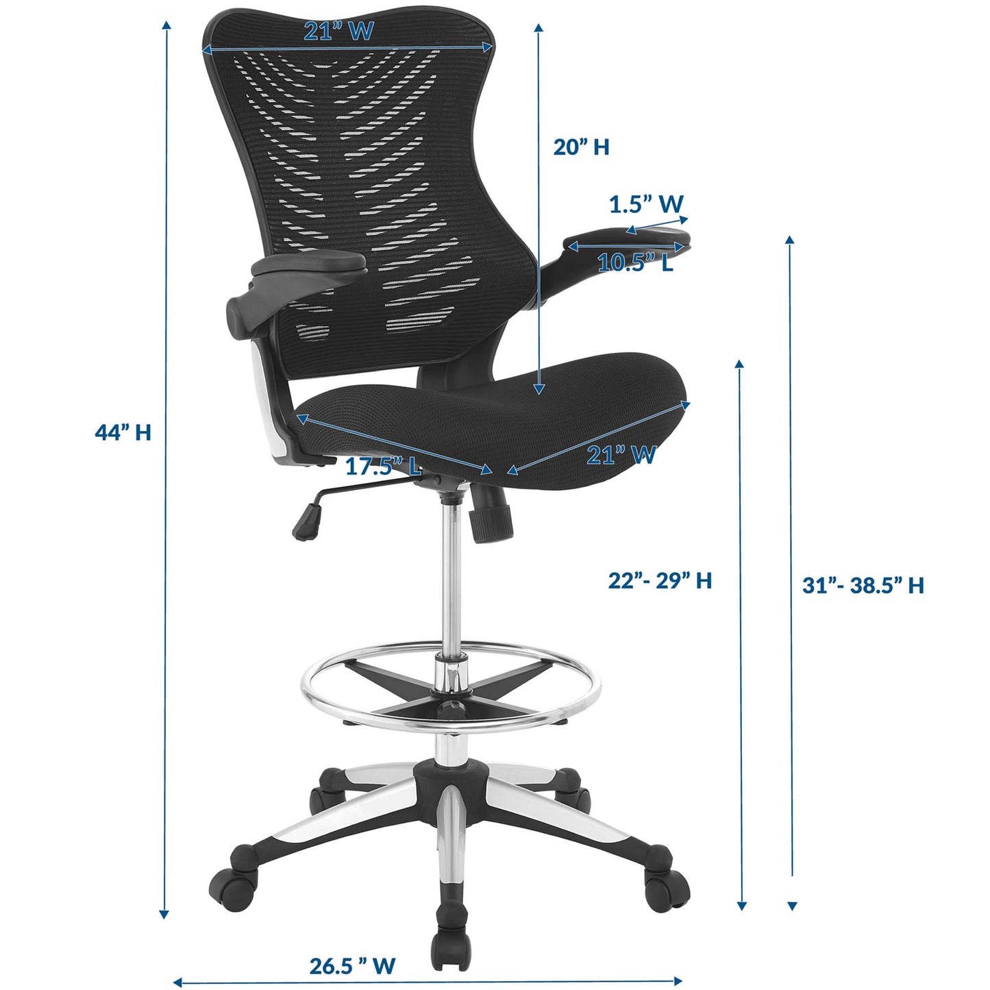 Charge Drafting Chair by Furniture for America