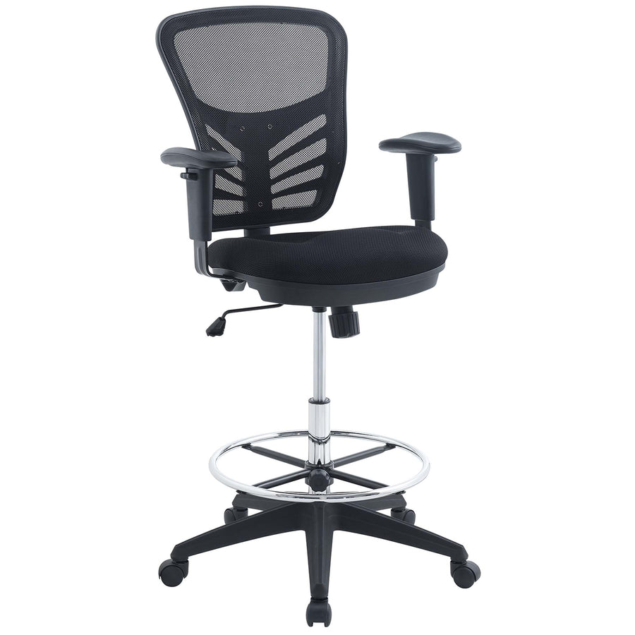Raffia Drafting Chair in Black