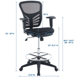 Raffia Drafting Chair in Black