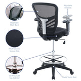 Raffia Drafting Chair in Black