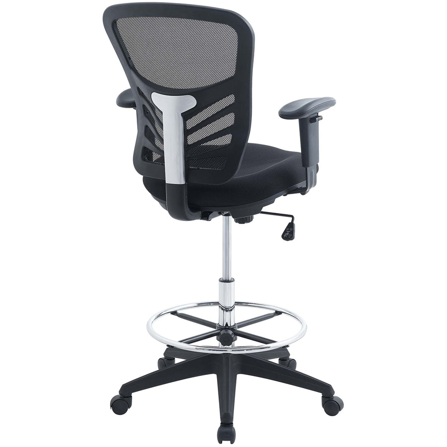 Raffia Drafting Chair in Black