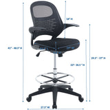 Randers Drafting Chair in Black