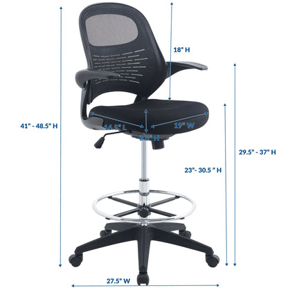 Stealth Drafting Chair by Furniture for America