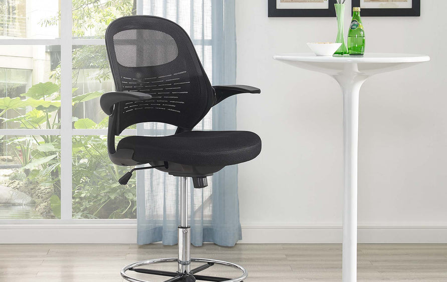 Randers Drafting Chair in Black