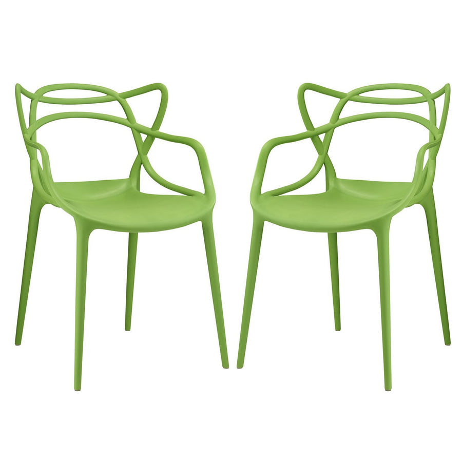 York Dining Set Set of 2 in Green