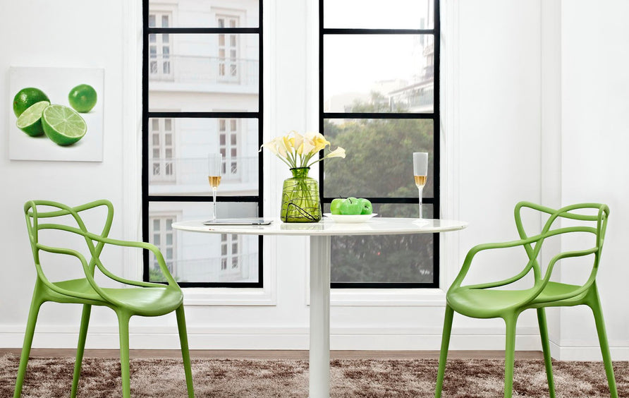 York Dining Set Set of 2 in Green