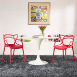 York Dining Set Set of 2 in Red