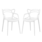 York Dining Set Set of 2 in White