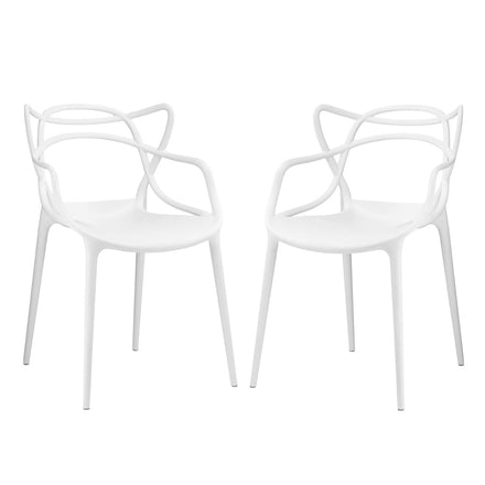 Entangled Dining Set Set of 2 in White