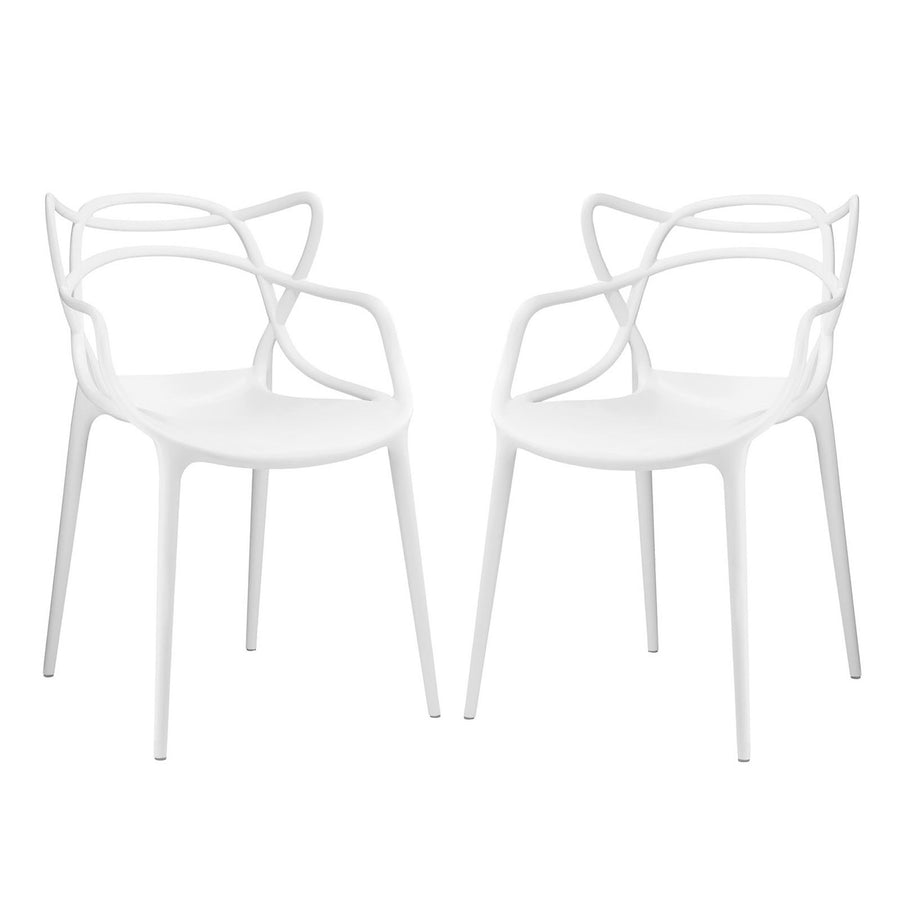 York Dining Set Set of 2 in White