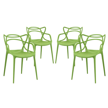 Entangled Dining Set Set of 4 in Green