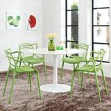 York Dining Set Set of 4 in Green