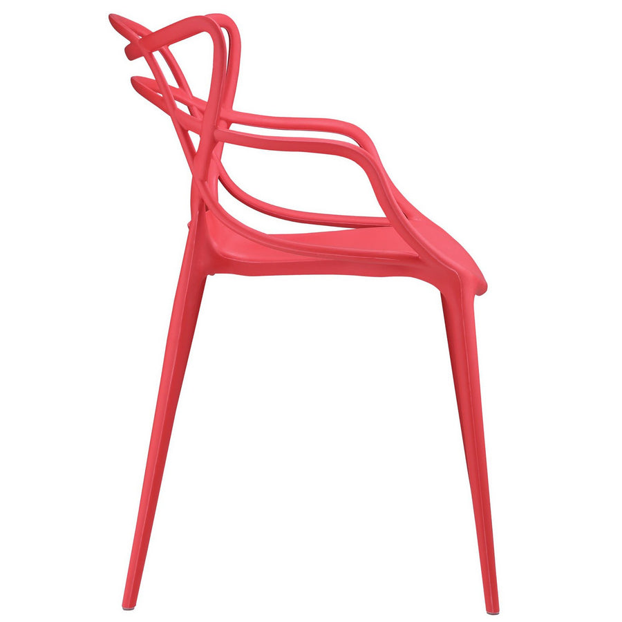 York Dining Set Set of 4 in Red