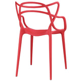 York Dining Set Set of 4 in Red