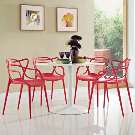 Entangled Dining Set Set of 4 in Red