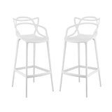 York Bar Stool Set of 2 in White