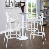 York Bar Stool Set of 4 in White