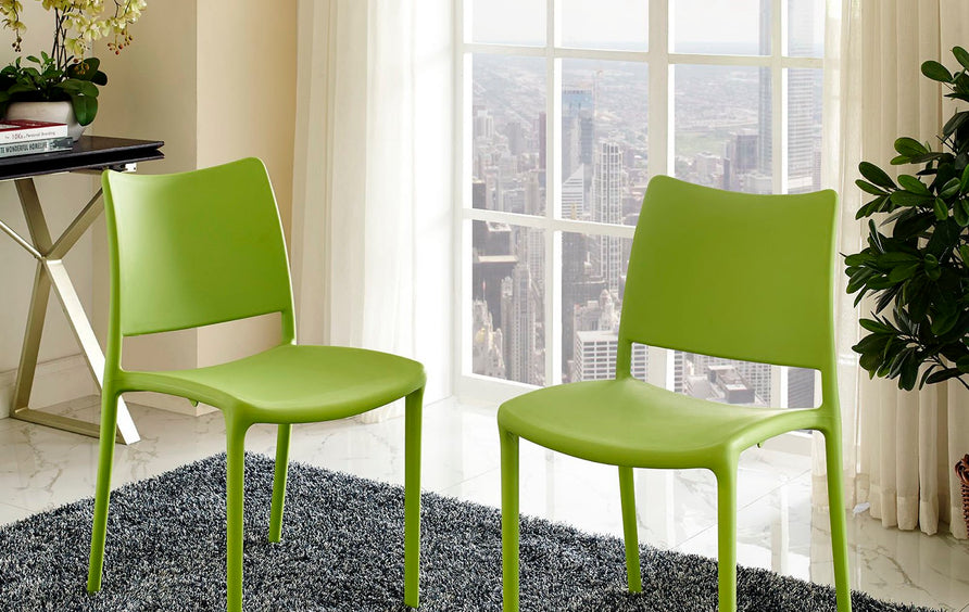 Cedarwood Dining Side Chair Set of 2 in Green