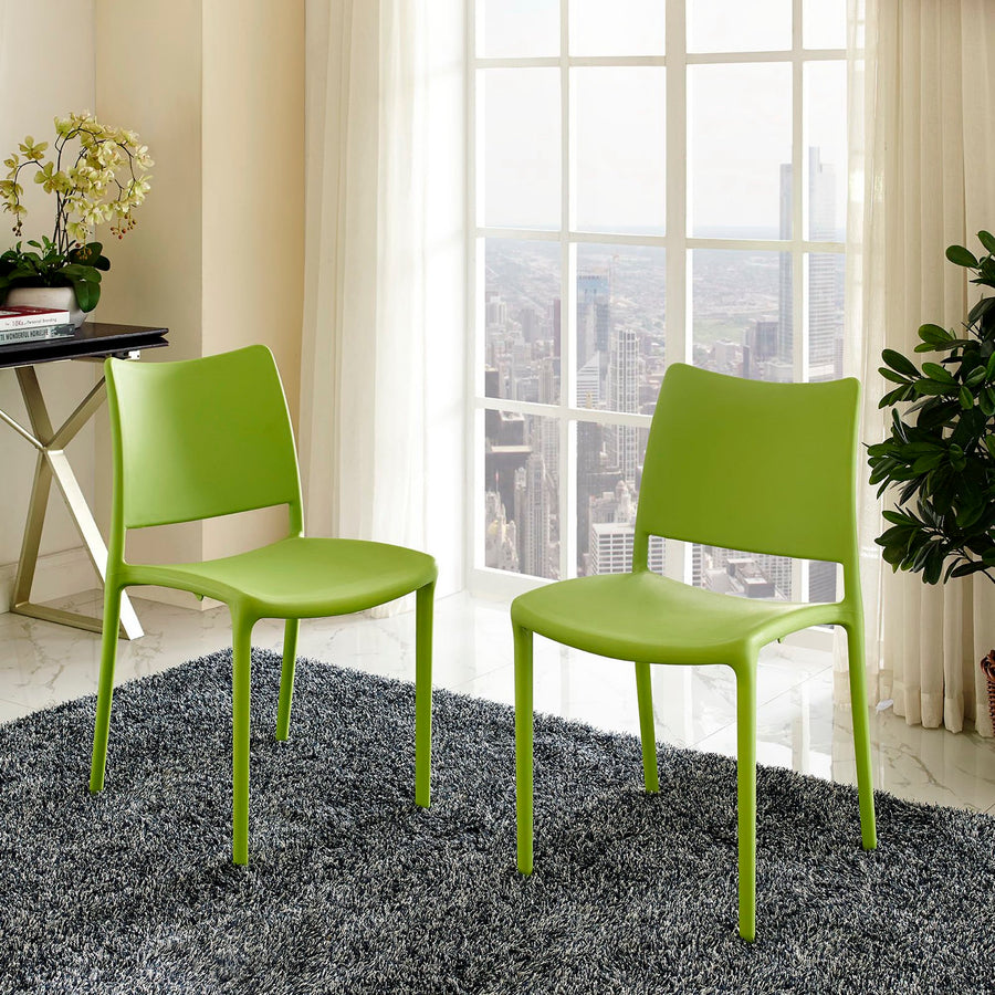 Cedarwood Dining Side Chair Set of 2 in Green
