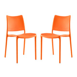 Cedarwood Dining Side Chair Set of 2 in Orange