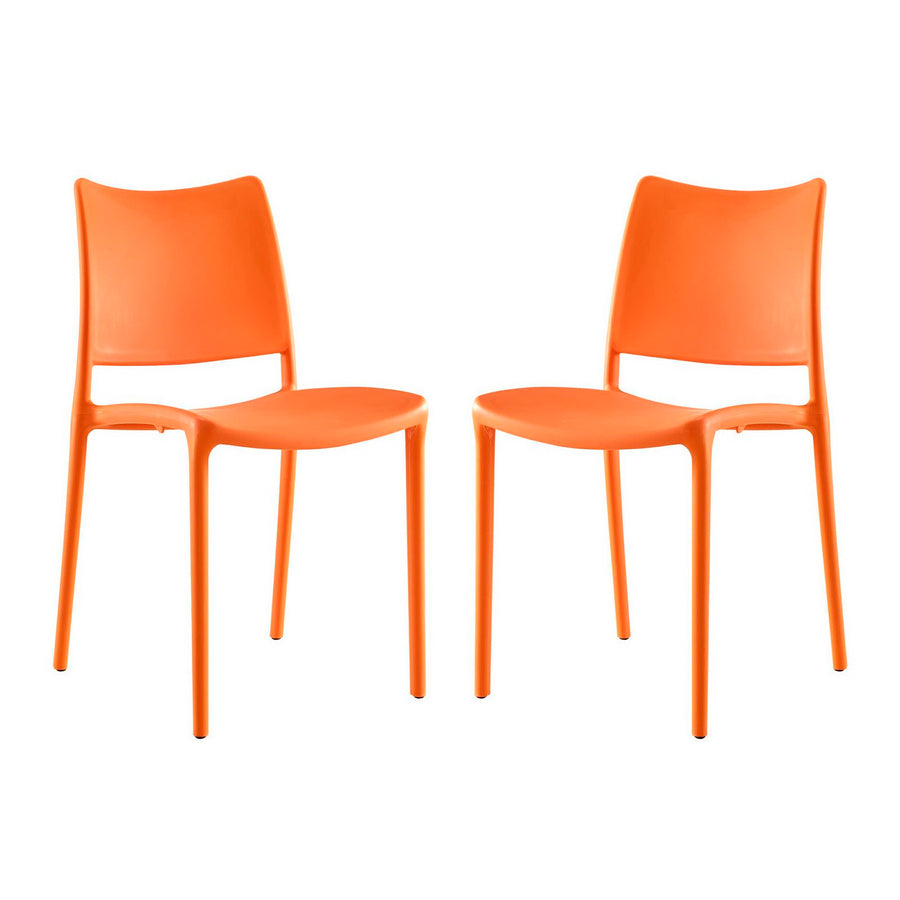 Cedarwood Dining Side Chair Set of 2 in Orange