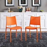 Cedarwood Dining Side Chair Set of 2 in Orange