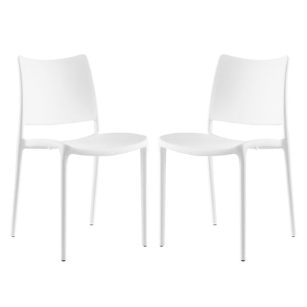 Hipster Dining Side Chair Set of 2 in White