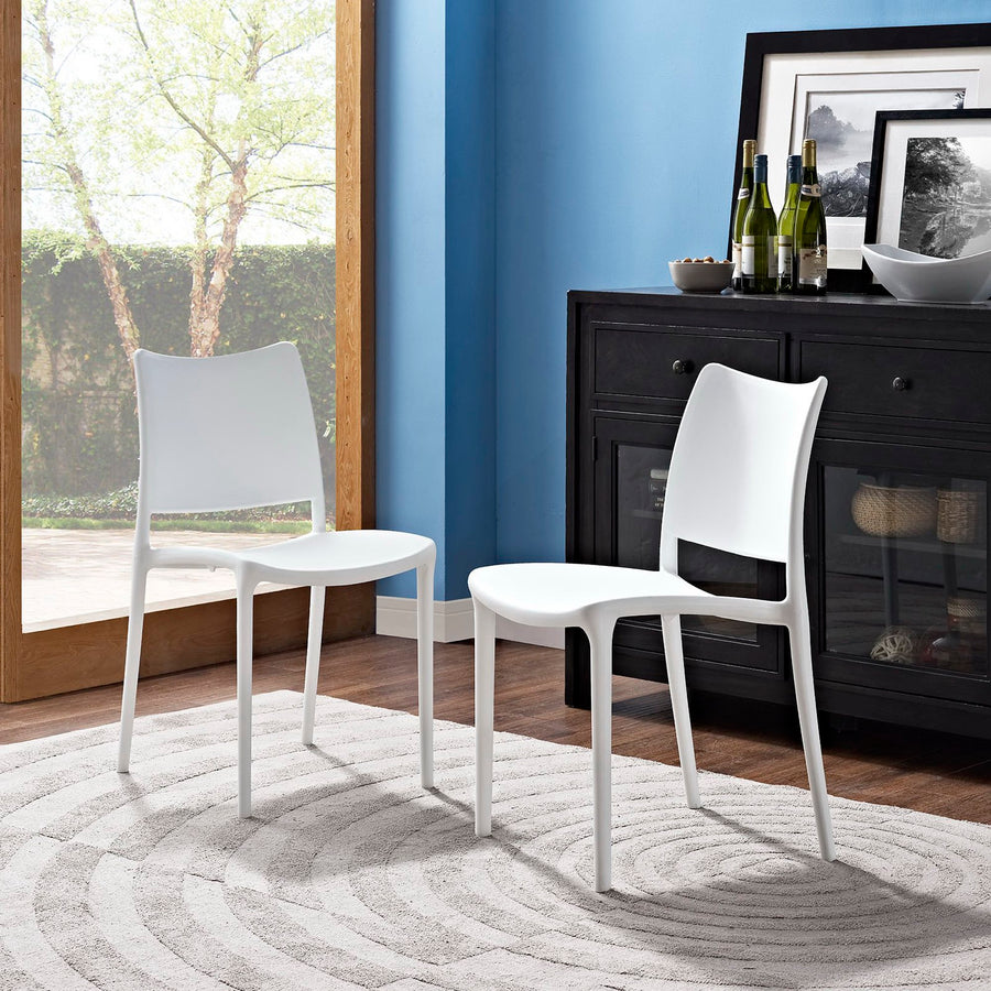 Cedarwood Dining Side Chair Set of 2 in White