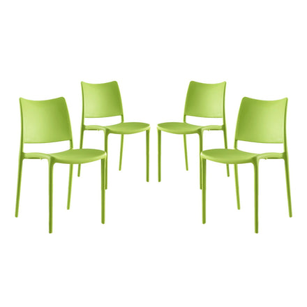 Hipster Dining Side Chair Set of 4 in Green