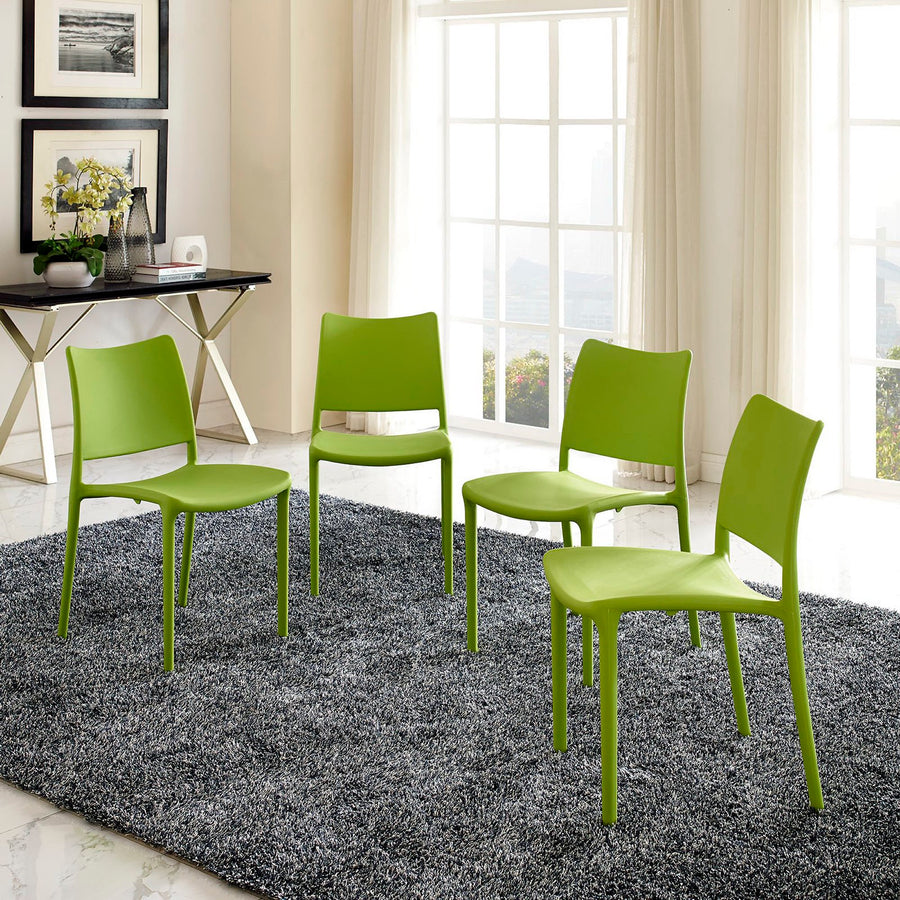 Cedarwood Dining Side Chair Set of 4 in Green