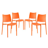 Cedarwood Dining Side Chair Set of 4 in Orange