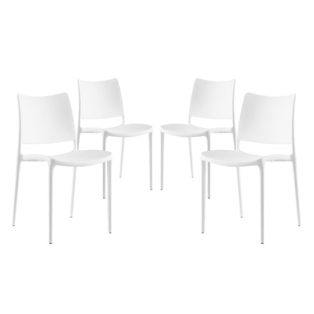 Hipster Dining Side Chair Set of 4 in White