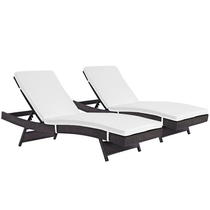 Convene Outdoor Patio Chaise Set of 2 by Furniture for America