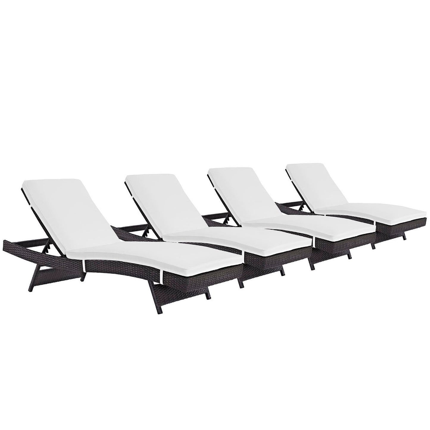 Convene Outdoor Patio Chaise Set of 4 by Furniture for America