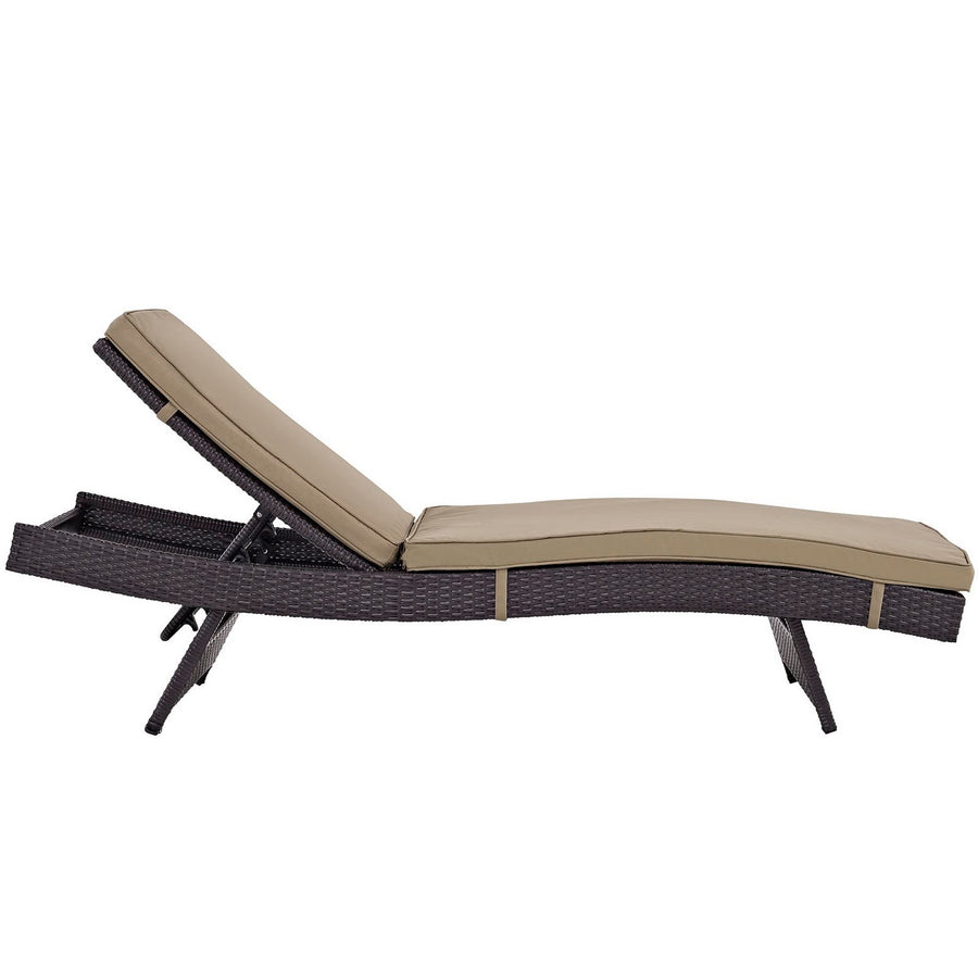 Sienna Outdoor Patio Chaise Set of 6 in Espresso Mocha