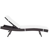 Sienna Outdoor Patio Chaise Set of 6 in Espresso White