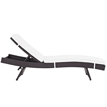 Convene Outdoor Patio Chaise Set of 6 in Espresso White