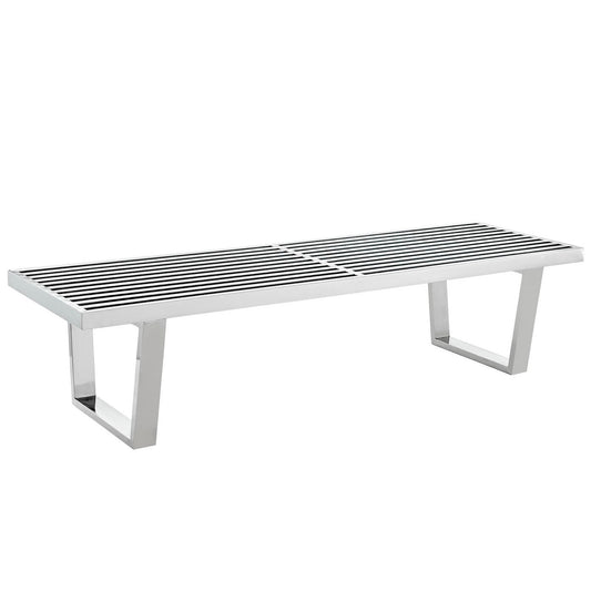 Sauna 5' Stainless Steel Bench by Furniture For America