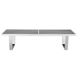Nadia 5' Stainless Steel Bench in Silver