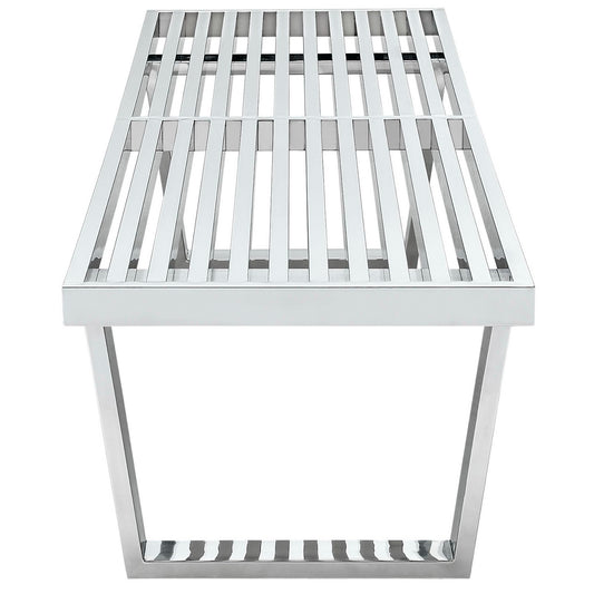 Sauna 5' Stainless Steel Bench by Furniture For America