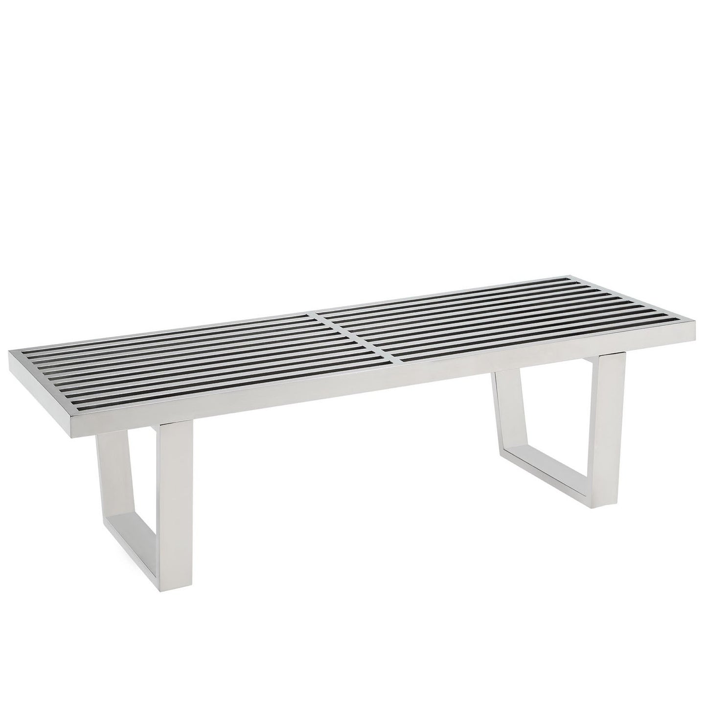 Sauna 4' Stainless Steel Bench by Furniture For America