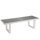 Nadia 4' Stainless Steel Bench in Silver
